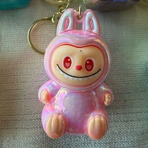 🐰 Labubu Cartoon Keychain – Cute Silicone Wrist Strap Charm 💖✨
